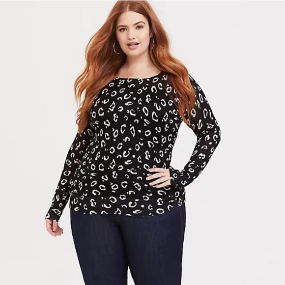 πSOLD TORRID Leopard Print Pullover Tunic Sweater - Picture 2 of 11